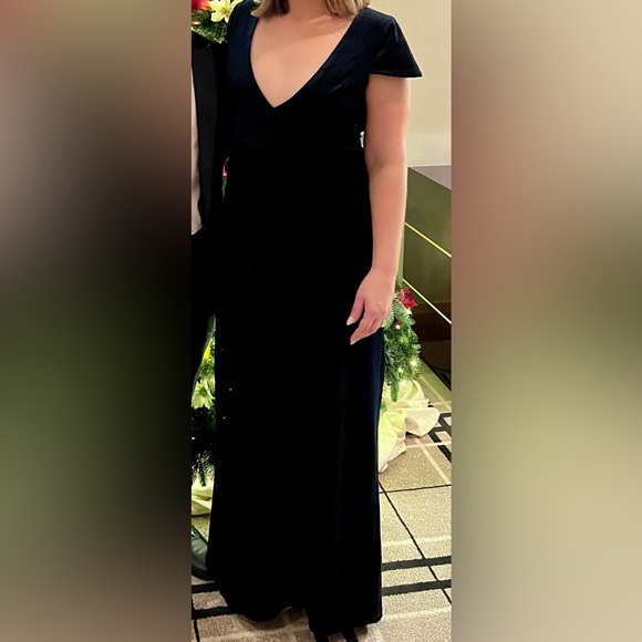 Lulus navy velvet gown - Picture 4 of 4